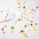 Gooji 4x6 Pineapple Thank You Cards (Bulk 36-Pack) Matching Peel-and-Seal White Envelopes | Assorted Set, Watercolor, Colorful Graphics | Birthday Party, Baby Shower, Weddings, Graduation Blank Notes