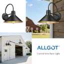 Exterior Barn Light, Outdoor Wall Lights for House, Front Porch Outdoor Wall Lighting Fixture, Modern Farmhouse Outside Sconce Lightin (Black, 1 Pack)