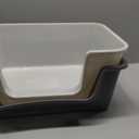 Open-Top Large High Sides Cat Litter Box with Low Entrance, Suitable for Small and Elderly Cats, Anti-Splash, 19.8 x15.6x7.3 for Indoor Use (GreyMoon Gray)