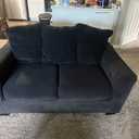Black Loveseat 64"L x 38"D x 36"H
