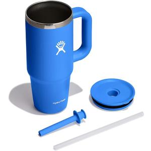 Hydro Flask 24 Oz Travel Tumbler with Handle, Lid and Straw - Insulated Stainless Steel in Cascade