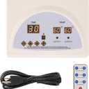 Infrared Sauna Blanket Controller, Digital Heat 2 Zone Sauna with Remote Control, Professional Detox Anti Ageing Beauty Machine, Sauna Blanket Replacement Parts (NOT Included Blankets) (white)