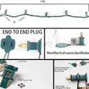 2 x UL Listed 50 Count 5mm Red Led Lights,Outdoor Led String Lights For Garden Tree Decorations,17 Feet Green Wire (Red Color)