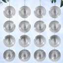 Stainless Steel Bird Deterrents for Outside Patio, Reflective 3D Bird Scare Devices Wind Spinners Outdoor Decor, Woodpecker Deterrent Bird Reflectors to Keep Pigeon Crow Away House Yard Window, Round