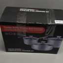 Aufranc Stainless Steel pots and pans set, 6 Piece Nonstick Kitchen Induction Cookware Set,Works with Induction/Electric and Gas Cooktops, Nonstick, Dishwasher