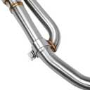 JY PERFORMANCE T304 Stainless Steel Exhaust Flex Y Pipe compatible with 2009-2017 Enclave Traverse Acadia Outlook (2PCS Design)