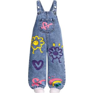 4-5T Toddler Girl Clothes One Piece Denim Overall Jumpsuit Girls Summer Romper 