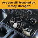 Center Console Compartment Cover Compatible With Ford F150 2021-2025 & Lightning XLT 2022-2024, Front Interior Storage Cubby Hidden Pocket Panel (For Open Pocket in Front of Shifter) (USB Hole)