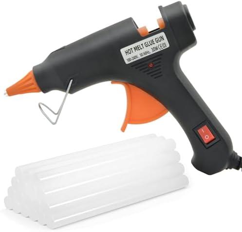 Hot Glue Guns with 40pcs Glue Sticks, Mini Hot Melt Glue Gun Kit for Crafts, Glue Gun for School DIY Arts, Sealing, Home Repairs, Black