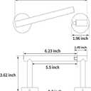 Brushed Gold Toilet Paper Holder for Bathroom, Double Post Pivoting Tissue Roll Holder, Wall Mounted Detachable TP Holder, SUS304 Stainless Steel, SHUNLI