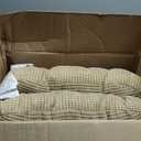 Arlee Chair Cushions for Dining Chairs, Set of 2 - Memory Foam Chair Pads, Non-Skid Backing - Durable Thick Seat Cushions for Kitchen, Office, Patio, 15.5" L x 15.5" W, Bamboo Tan