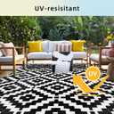 Favoyard Outdoor Rug 6x9 ft Waterproof Reversible Patio Plastic Straw Rugs for Decor Clearance Outside Large RV Camping Area Carpet Mat for Porch Deck Balcony Pool Backyard Picnic Beach Camper Door