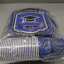 OHOME Graduation Decorations 2026 - Graduation Decorations Class of 2026 - Serve 24 - Blue Plates Tablecloth Napkins Cups Banner - Graduation Party Favors Supplies