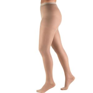 Truform Sheer Compression Pantyhose, 15-20 mmHg, Women's Shaping Tights, 20 Denier, Nude, Queen