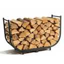 facka Curved Firewood Rack, Indoor Outdoor Log Firewood Holder, Metal Fireplace Wood Storage, Waterproof & Rustproof(Curved 40Inch Rack)