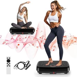 Vibration Plate Exercise Machine, 2025 Upgraded Double Motors Vibration Plate for Lymphatic Drainage, EvoSpark 3D PRO Vibration Plates for Weight Loss,450 Lbs Capacity Vibrate Fitness Platform