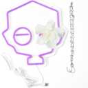 JFLLamp Purple Game Character Neon Signs for Wall Decor Game Logo Neon Lights for Bedroom Led Signs Suitable for Dormitory Man Cave Christmas Gift