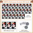 2 x FLYAB Halloween Scratch Off Cards 28PCS Spooky Ghost Party Game Scratch Off Cards Halloween Party Game Scratch Off Cards Halloween Games Activity for Groups Kids Adults Halloween Holiday Game Supplies