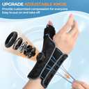 Carpal Tunnel Wrist Brace, Adjustable Knob Thumb Spica Splint Right Hand for Tendonitis, Arthritis, De Quervain's Tenosynovitis, TFCC, Three Ergonomic Stabilizers for Maximum Stability, Right Hand-Blue