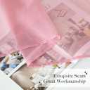 NICETOWN Pink Bed Canopy for Nursery - Decorative Soft Voile Sheer Window Scarf DIY Ascot Top Bed Scarf Drapes for Girls/Kids, W114 x L160, 1 Panel