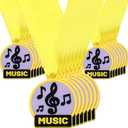 24 Pcs Music Award Medals Rubber Medals Bulk Winner Encourage Team Participation for Kids Adults Competitions Award Trophy Prize Party Supplies