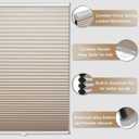 MYshade Cordless Blackout Cellular Shades, 1.5" Honeycomb Window Blinds for Bedroom & Nursery, Thermal Insulated, Noise Reducing, Privacy Shades, Inside or Outside Mount (32" W x 72" H, Beige)