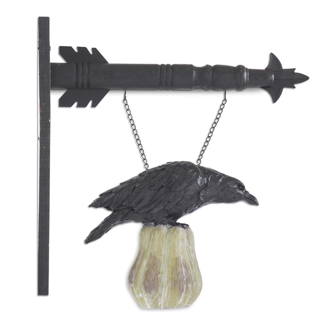 Crow on Pumpkin Arrow Replacement Sign