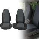 NLQR 60/40 High Back Bench Seat Cover fit for Ford Ranger Pickup XLT 1998 1999 2000 2001 2002 2003 Without Console Cover 2Pcs Universal Fit Seat Covers Black