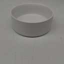 Non-Slip Ceramics Dog Food Bowl Dog Water Bowl Dog Dish for Large Dog Protect Cervical Spine (8in Single Bowl, White)