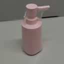 Small Soap Dispenser for Bathroom and Kitchen, Modern Farmhouse Striped Style Plastic Hand Soap Dish Soap Dispenser with Pump Matte Pink for Girls