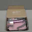 Professional Electric Nail Drill File:COSYGLOW Glitter Portable Cordless E-File Nail Drill Kit with 11 Drill Bits,30000 RPM Rechargeable Nail Drills Machine for Acrylic Nails Gel Polishing (Pink)