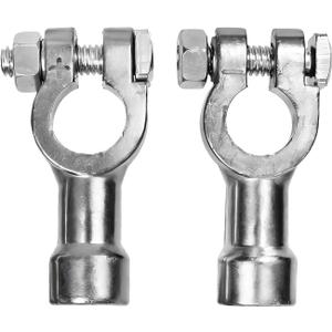 2PCS Car Battery Terminal Connectors, Positive & Negative Battery Top Post to Side Terminal Connector, Heavy Duty Lead Batteries Post Adapter Conversion Clamps for Car Truck Boat