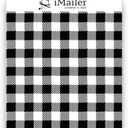 200 Count - 6x9 inch, Poly Mailer Black Gingham Plaid Envelope, Mailing Shipping Bags with Self Seal Strip