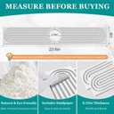 MAGKOTA Stone Faucet Mat for Kitchen Sink - Quick Dry Diatomite Sink Splash Guard, Prevents Moisture Buildup & Water Stains, Water Absorbing Stone Tray for Bathroom Countertop (White, 23.6" x 4")