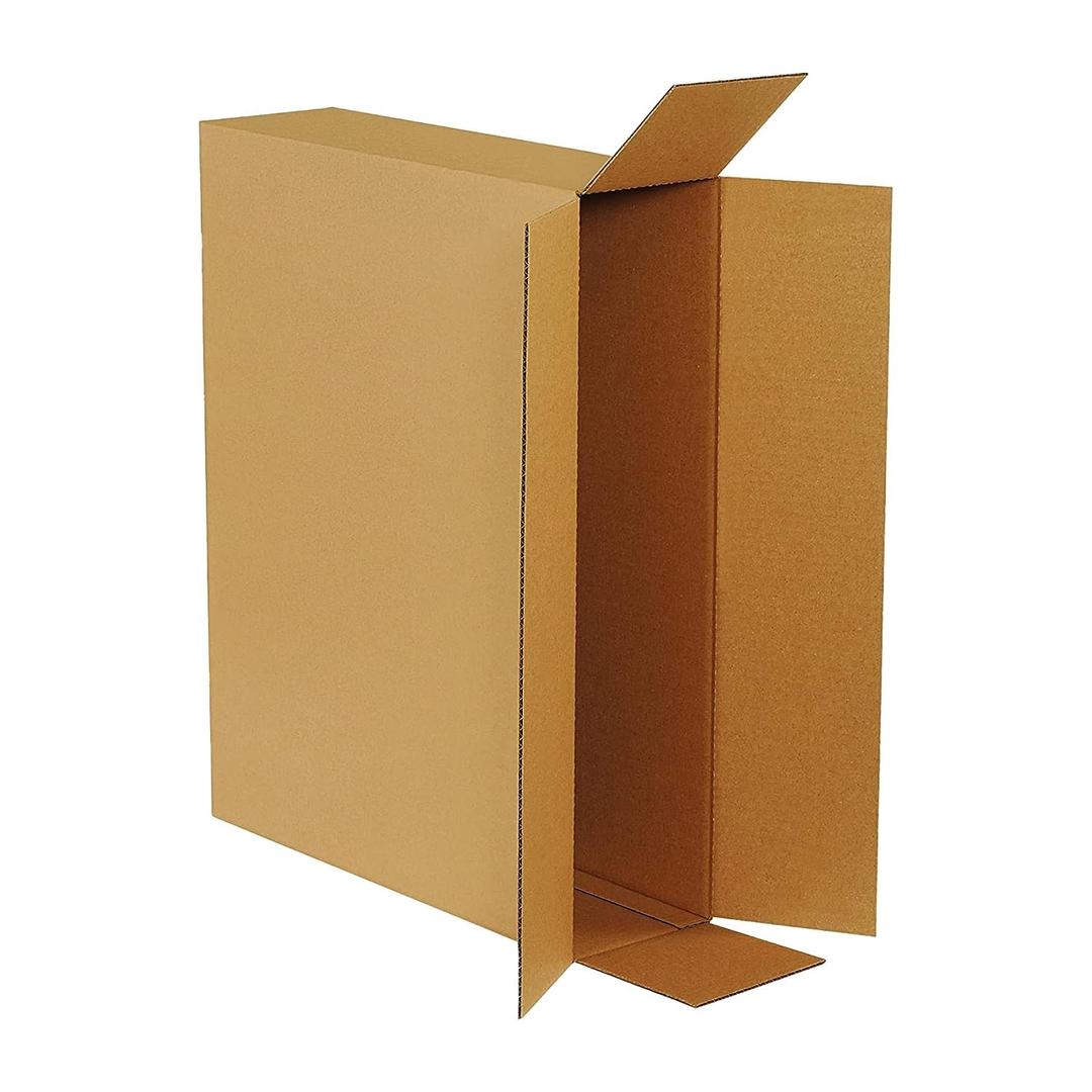 BOX USA Shipping Side Loading Moving Boxes 26" x 6" x 20" (10 Pack) Large Corrugated Cardboard Packaging Boxes - Shipping, Packing, Moving, and Storage Box for Home or Office - 10 Pack