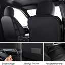 Silverado Sierra Seat Covers, for Truck Chevy Silverado GMC Sierra 1500 2019-2026, 2500HD 3500HD 2020-2026 Crew Double Extended Cab Seat Cushion Protector(Front Pair, Black 2 pcs)