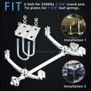 iBroPrat 2 3/8 Inch Trailer Axle U Bolt Kit for 3500lbs 2-3/8" Round Axle 1-3/4" Leaf Springs 1 Set