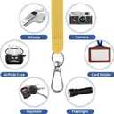 4 x CACOE Phone Lanyard 2 Pcs-1 Pcs Adjustable Neck Strap,1 Pcs Wrist Strap,4 Pads,Universal Crossbody Multifuctional Cell Phone Lanyards Compatible with Most Smartphones(Yellow)