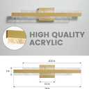 Modern Bathroom Vanity Light: Brushed Gold 24 inch 28W Dimmable LED Bath Bar Light Fixtures Over Mirror - Wall Sconce Picture Lights for Paintings Cabinets Bedroom 3000k