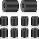 10Pcs Tear Resistant Multi-Purpose Rubber Spacer 1" OD x 3/8" ID x 1" Thick Rubber Bushing Solid Smooth Round Neoprene Rubber Washers for Car,Motor,Bars Accessories