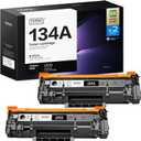 134A Black Toner Cartridges (with Chip) Replacement Compatible for HP 134A W1340A 134X W1340X Toner Cartridges Work with Laserjet M209dw MFP M234dw M234sdw M234sdn Printer (2 Black)