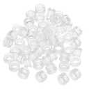 uxcell 50 PCS Inner Dia 6mm Mount Dia 7.5mm Height 7mm Clear Rubber Wiring Grommets Gasket Ring Cable Protector