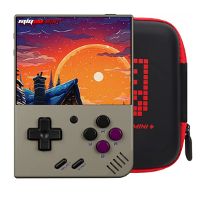 Gift for Men Women, Miyoo Mini Plus with Portable Case Retro Emulator Handheld Game Console with WiFi & RTC, Christmas Stocking Stuffers for Men, Mens Gifts for Dad,Husband, 3000+Classes Game, Gray