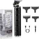 Ufree Mens Beard Trimmer, Zero Gapped T Blade Liners, Cordless Hair Clippers, Electric Razor Shavers for Men, Grooming Kit for Hair Cutting, Gifts for Men(Black)
