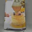 Boao Acrylic Honey Dispenser with Stand Comb Shaped Honey Pot, No Drip Syrup and Sugar Jar Pot with High Capacity Pourer Dispenser