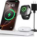 2025 Traveling Portable Wireless Fast Charger for Apple & Android Charging Station 3 in 1 Charging for iPhone17 16 15 14 13 12 11,Apple Watch & Air pods 4 3 2 Pro,Samsung Galaxy-Gifts for Family (White)