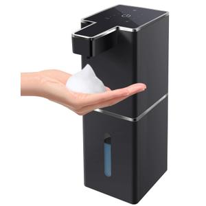 Automatic Foaming Soap Dispenser Touchless 380ml/12.8oz Rechargeable Hand Soap Dispenser Wall Mounted 4 Levels Adjustable Foam Soap Pump for Bathroom Kitchen Dish Soap