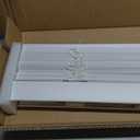 CHICOLOGY 2" Cordless Faux Wood Blinds, Room Darkening Smooth PVC Window Blinds, Cordless Lift, Light Control and Privacy, Inside/Outside Mount, Moisture Resistant, Basic White, 21" W x 48" H
