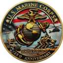 250th Anniversary Coin Military Commemorative Coin Army Navy Veteran Gift Durable Metal Anniversary Coins for Display Collectors & Gift Idea (Eagle)