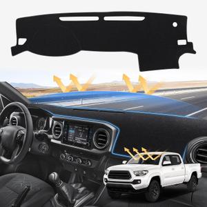 Dash Cover for 2016-2022 2023 Toyota Tacoma Dashboard Cover Mat for Tacoma Accessories Sunshade Nonslip Mesh Protector No GlareTacoma Sunshield Protector Mat Pad